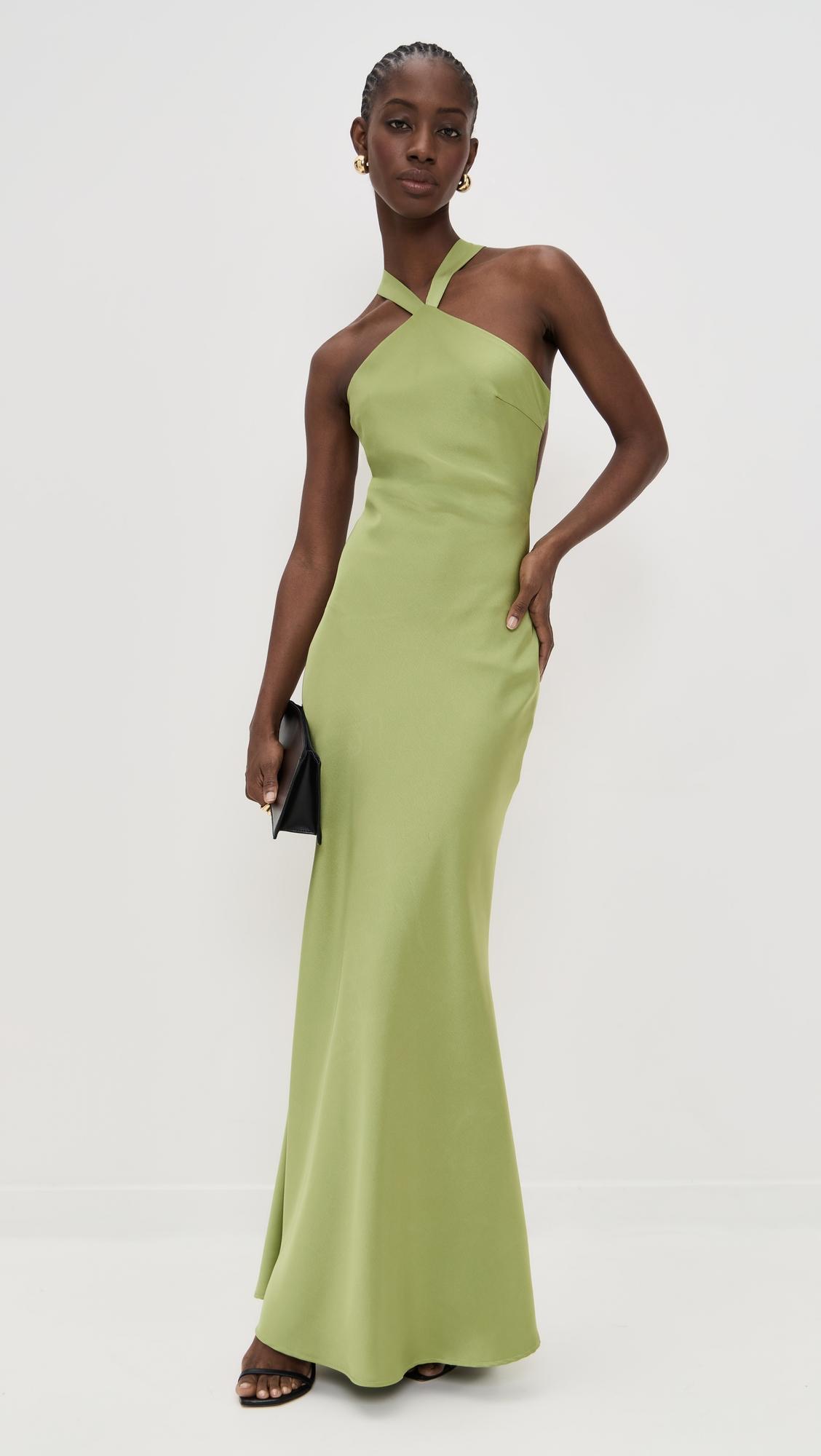 chara low cross back maxi dress