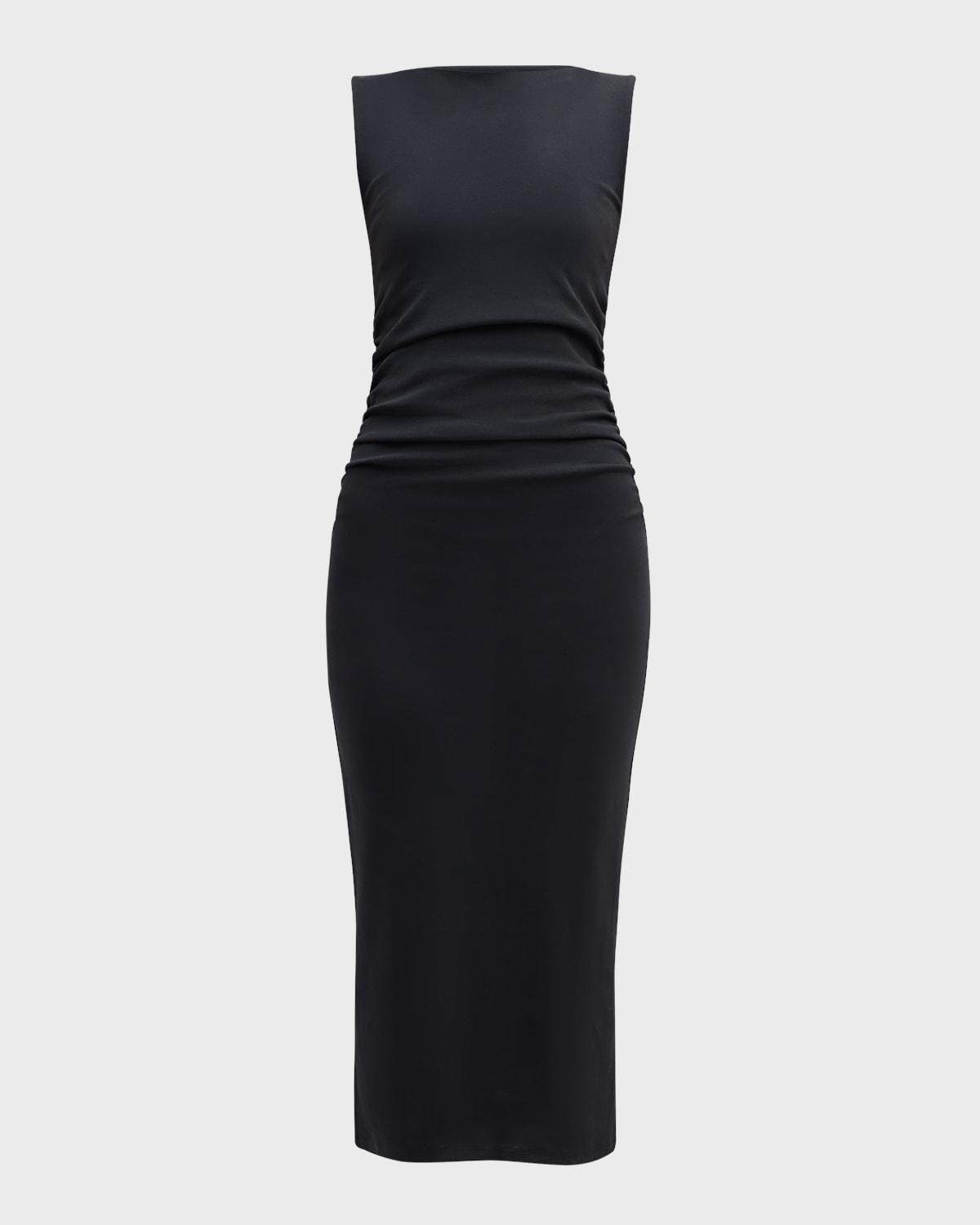 charissa high-neck midi dress