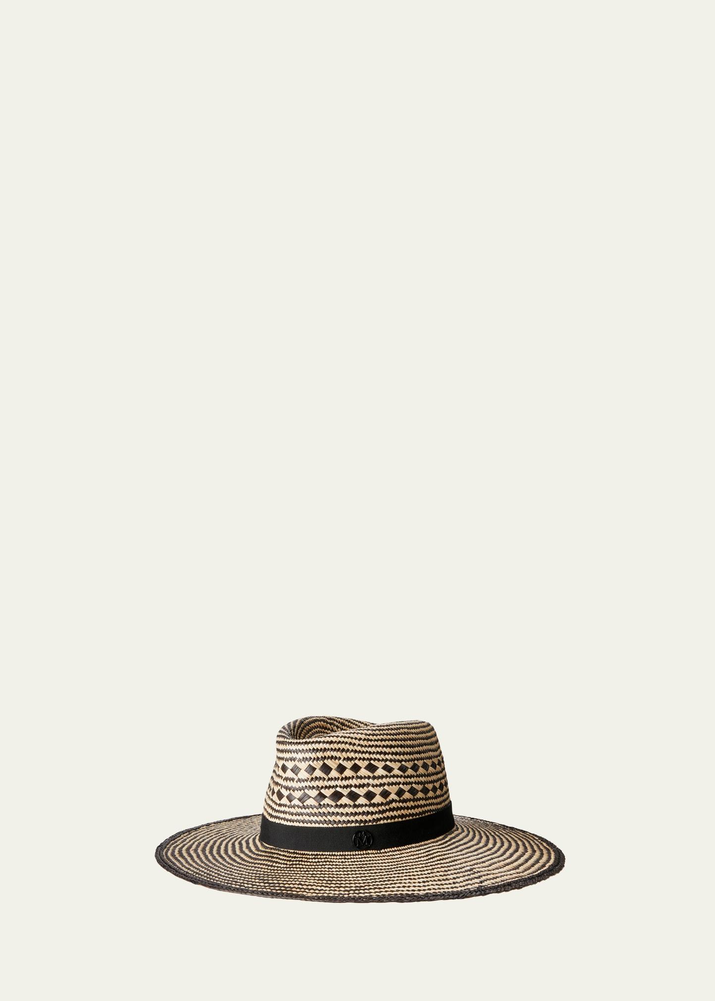 charles bicolor straw fedora hat
