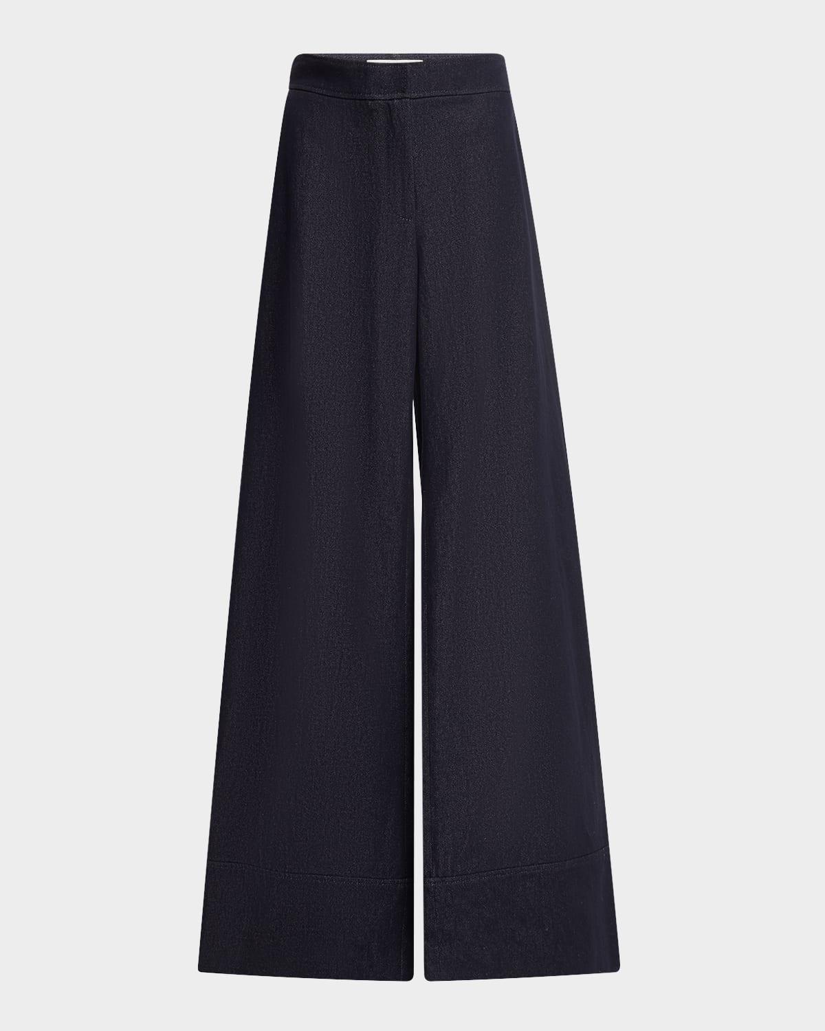 charles wide-leg twill pants