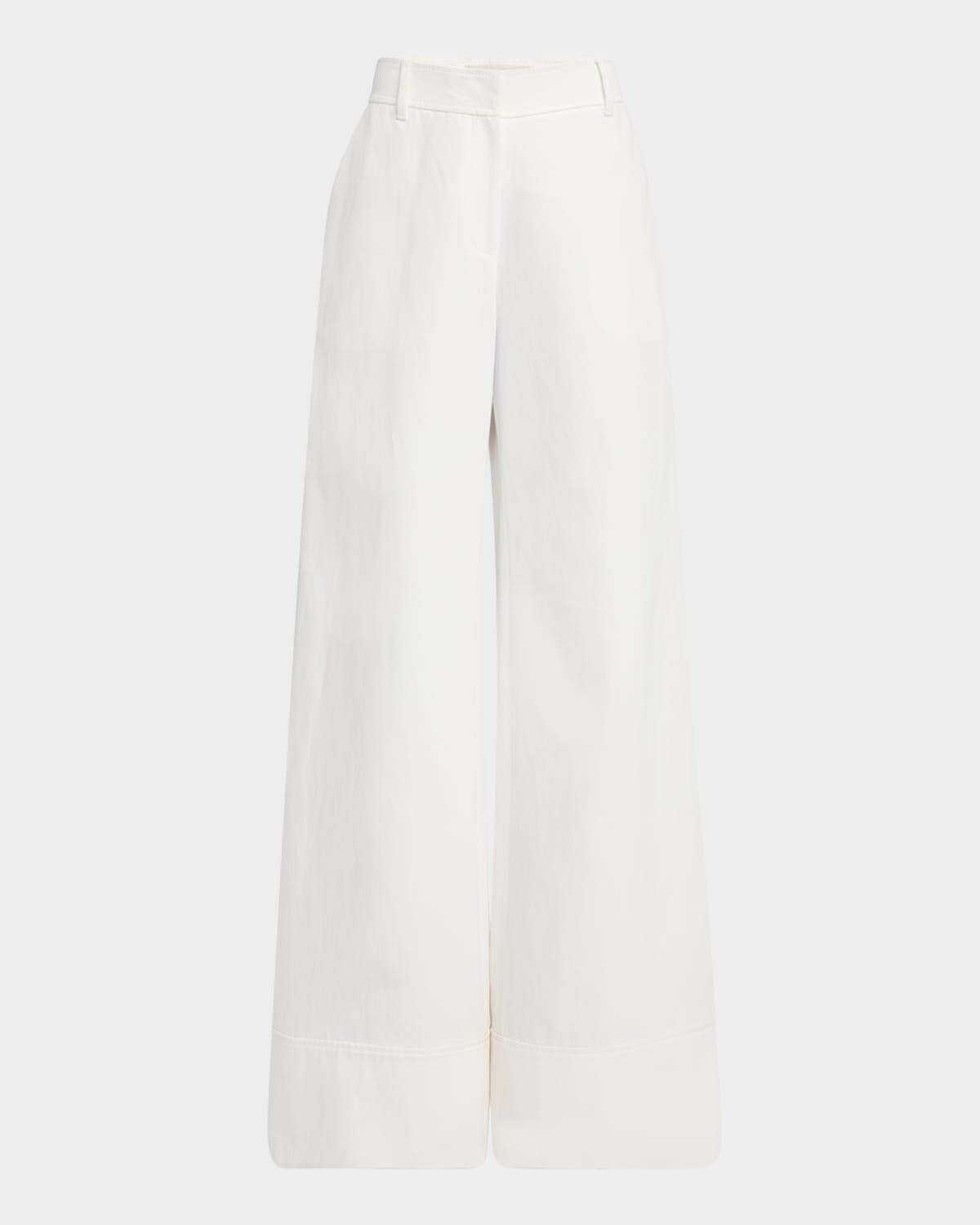 charles wide-leg twill pants