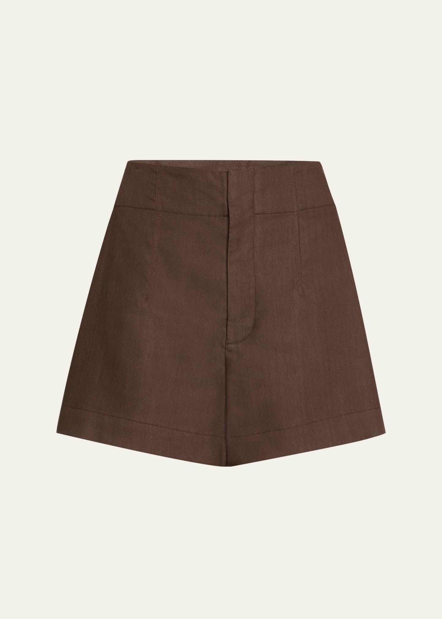 charles wide-leg twill shorts