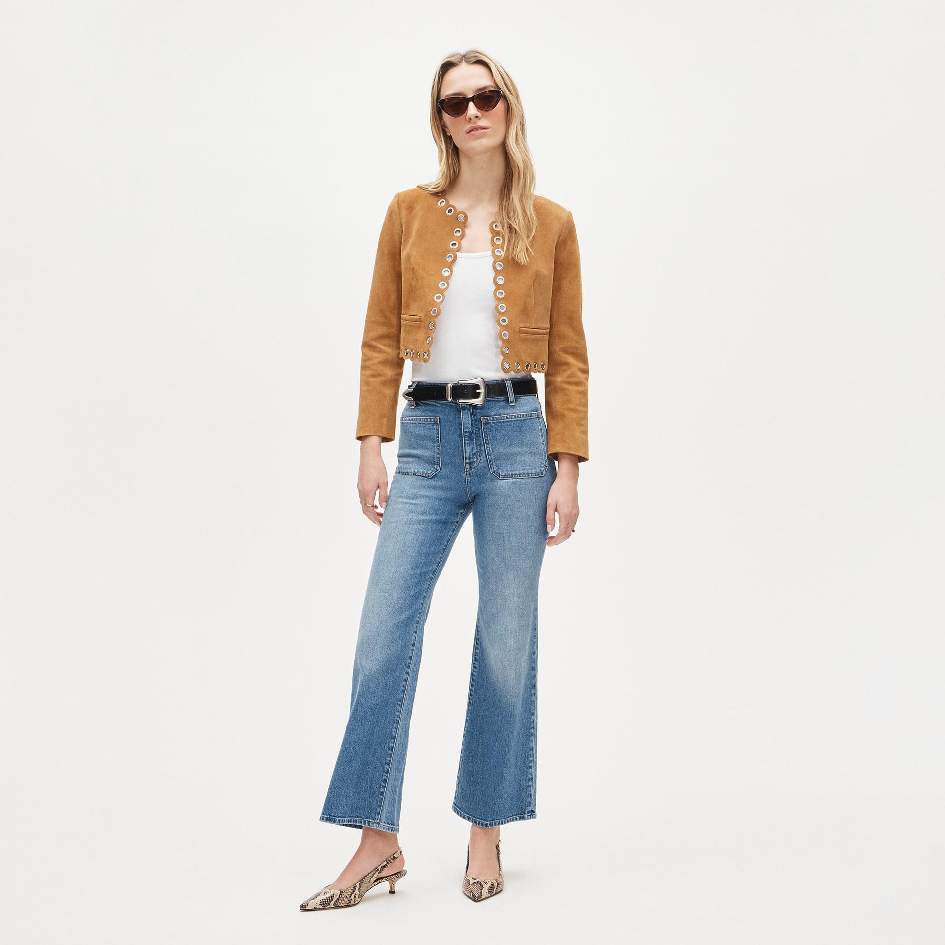 charley kickout cropped jean in super-stretch