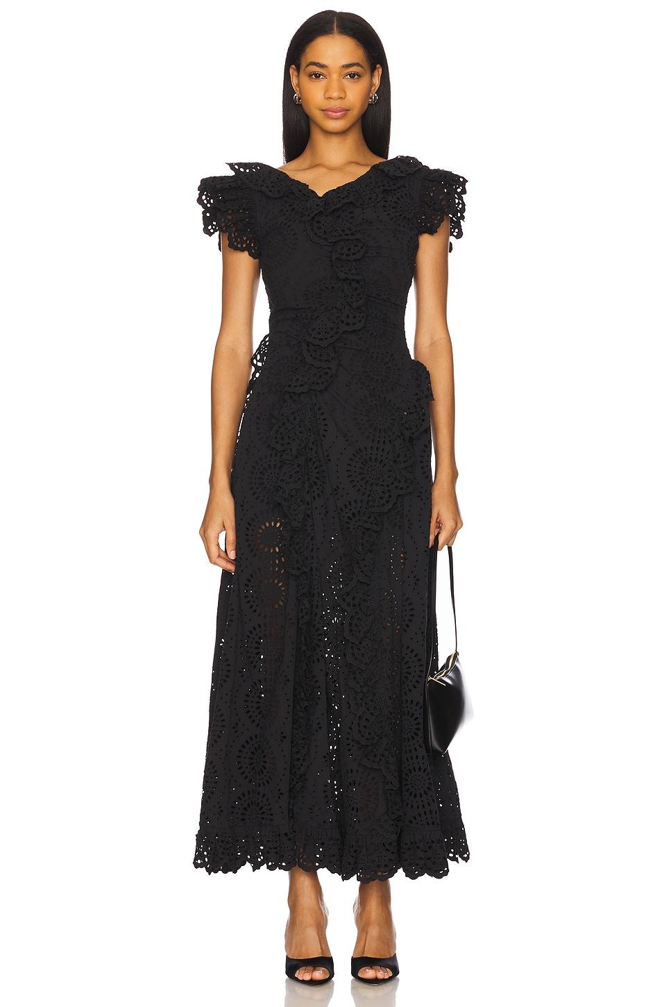 charli cotton eyelet midi dress