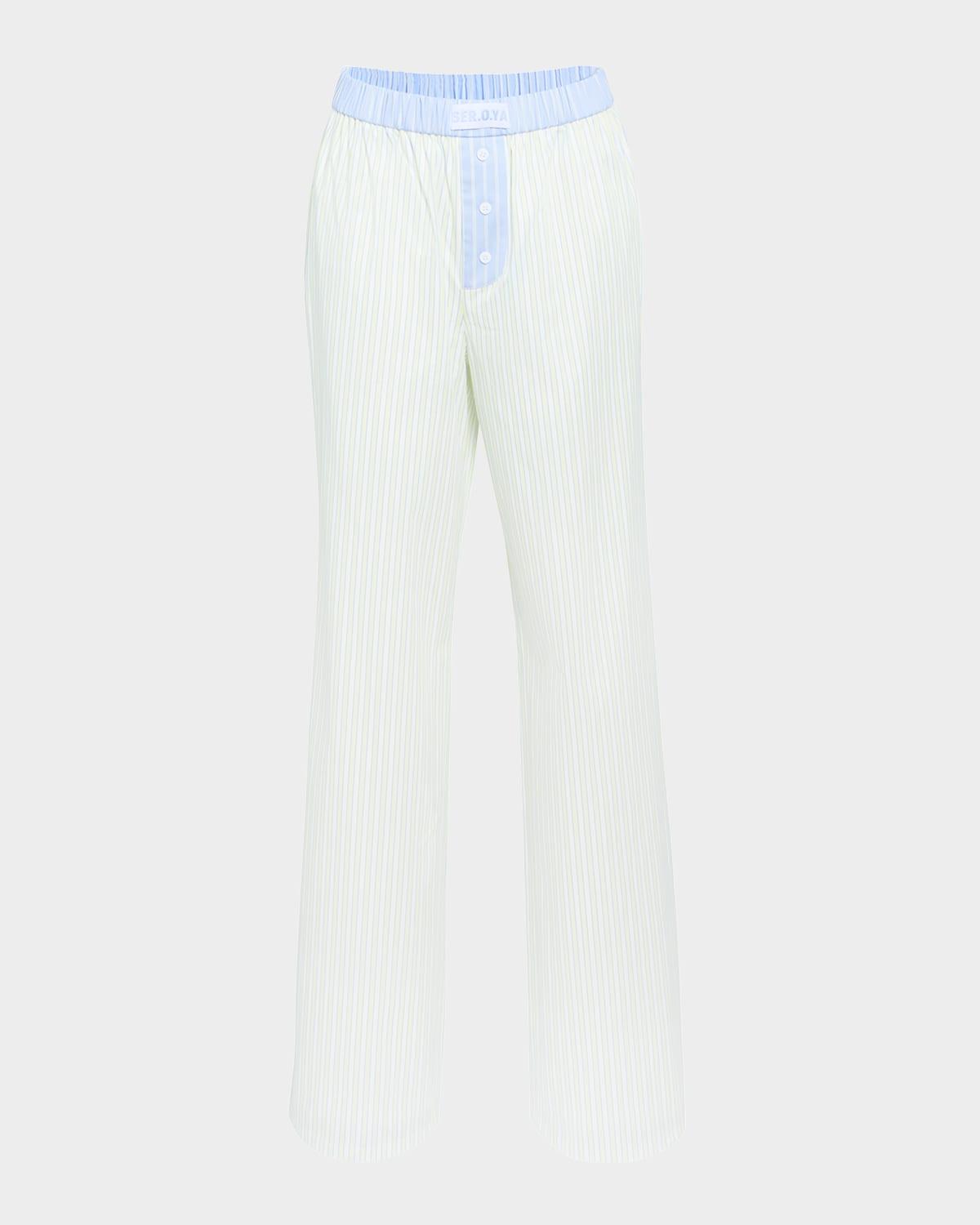 charli striped poplin pants