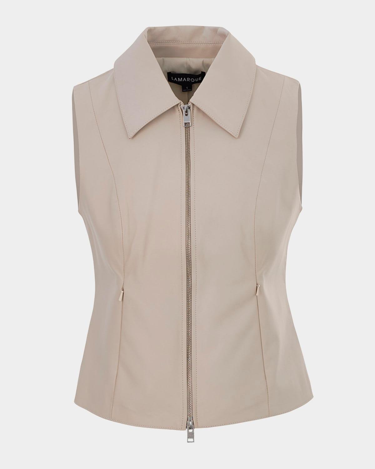 charlie fitted leather vest