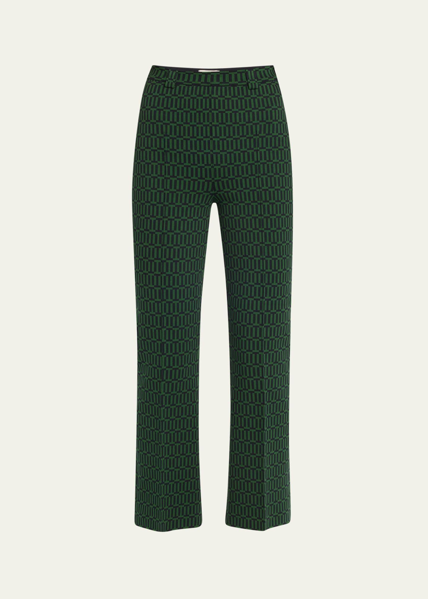 charlie geo-jacquard flared pants