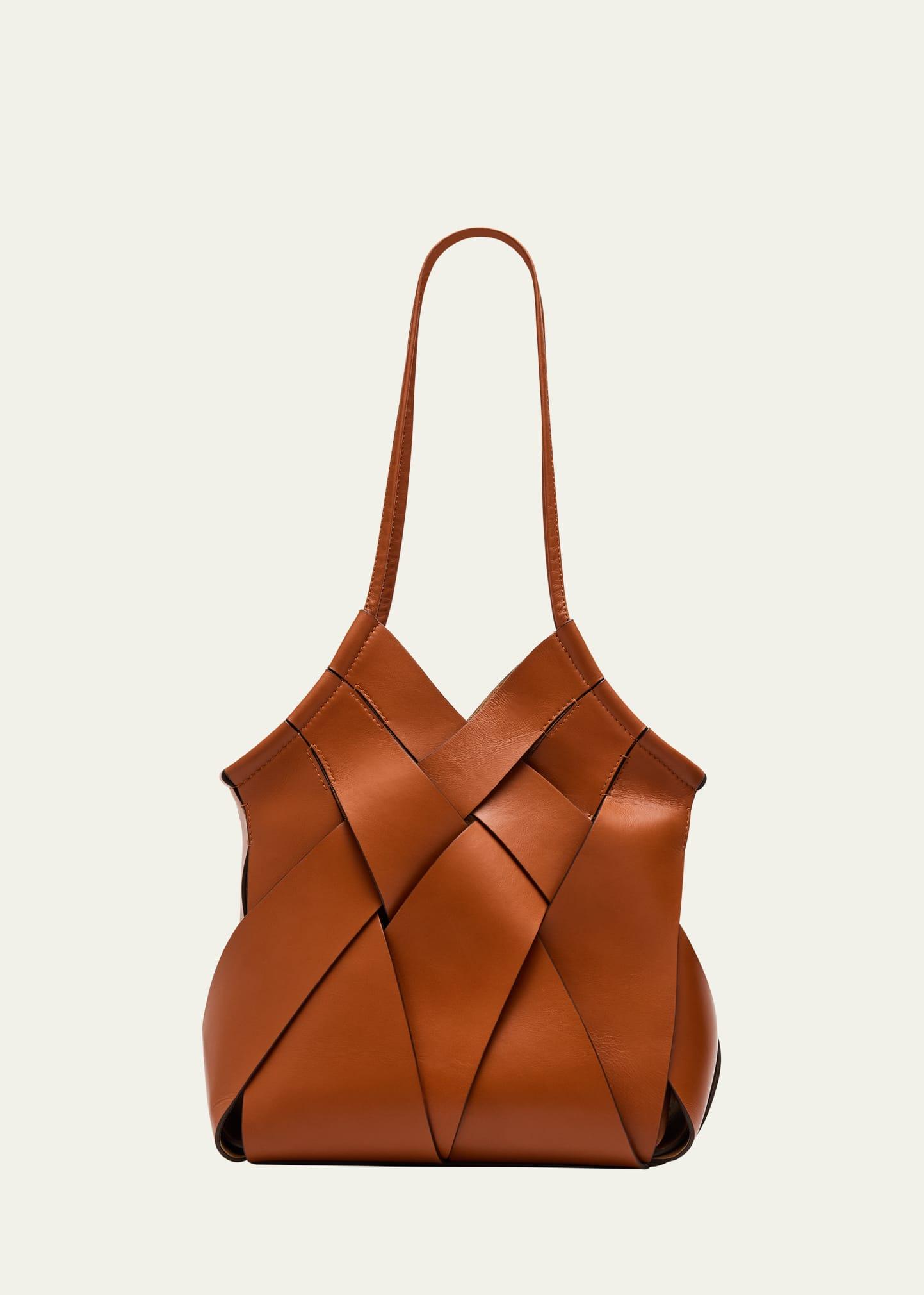 charlotte woven leather tote bag