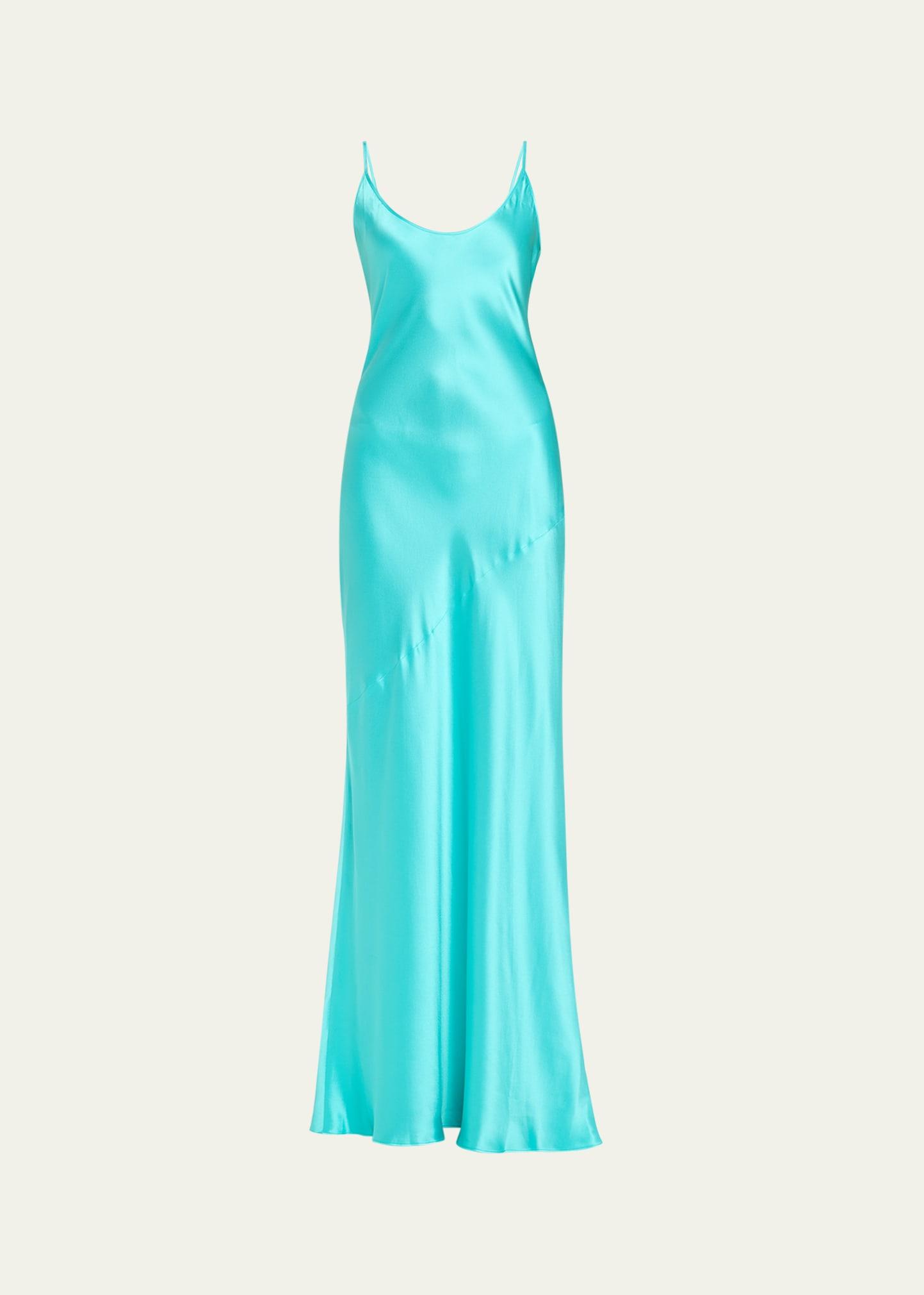 charmaine u-neck silk gown