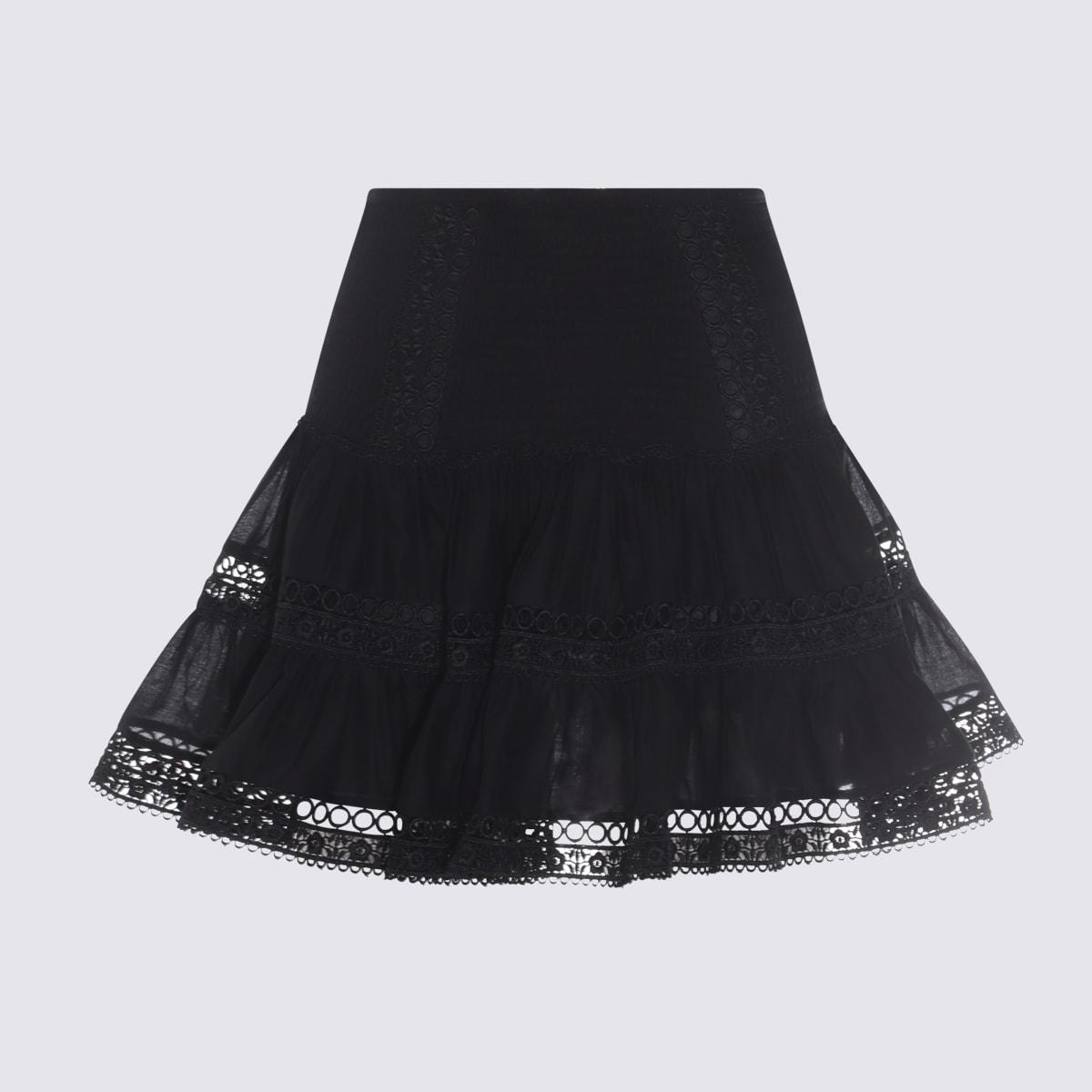 charo ruiz black cotton mini skirt