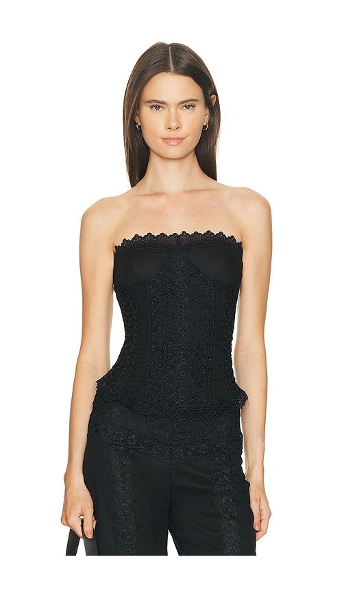 charo ruiz ibiza daphnelle top in black.