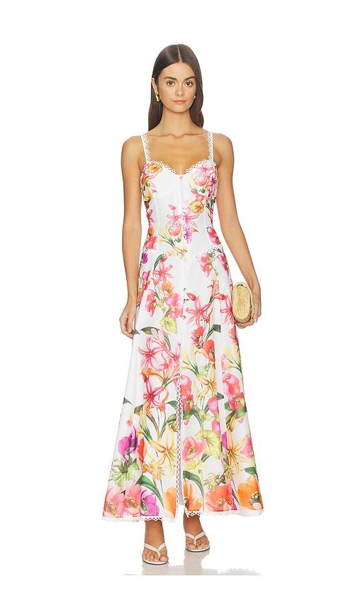 charo ruiz ibiza solara long dress in white.