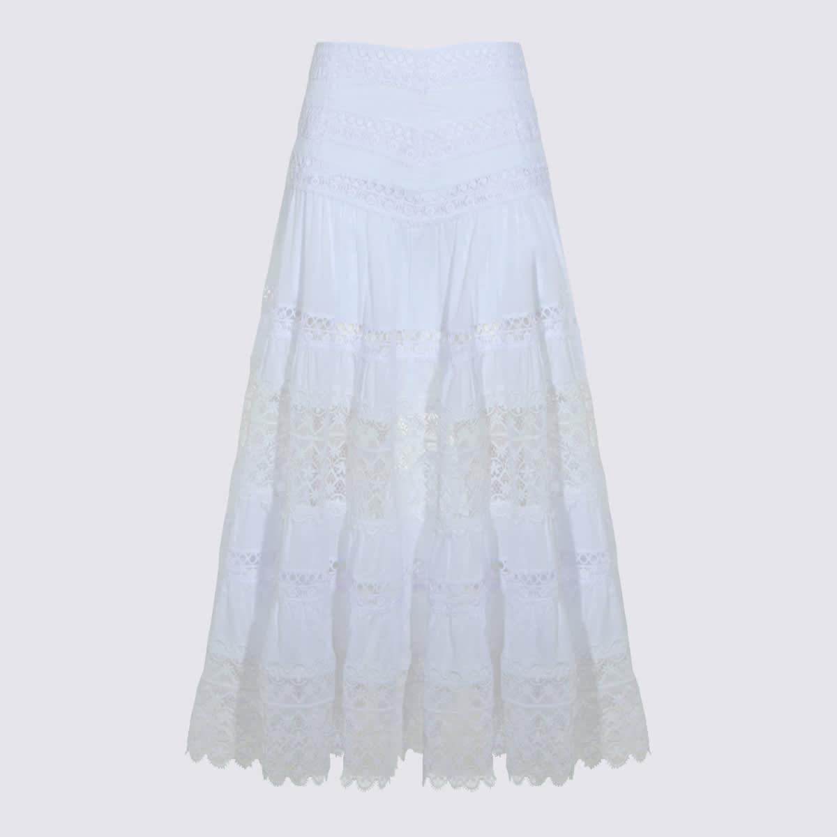 charo ruiz white cotton skirt