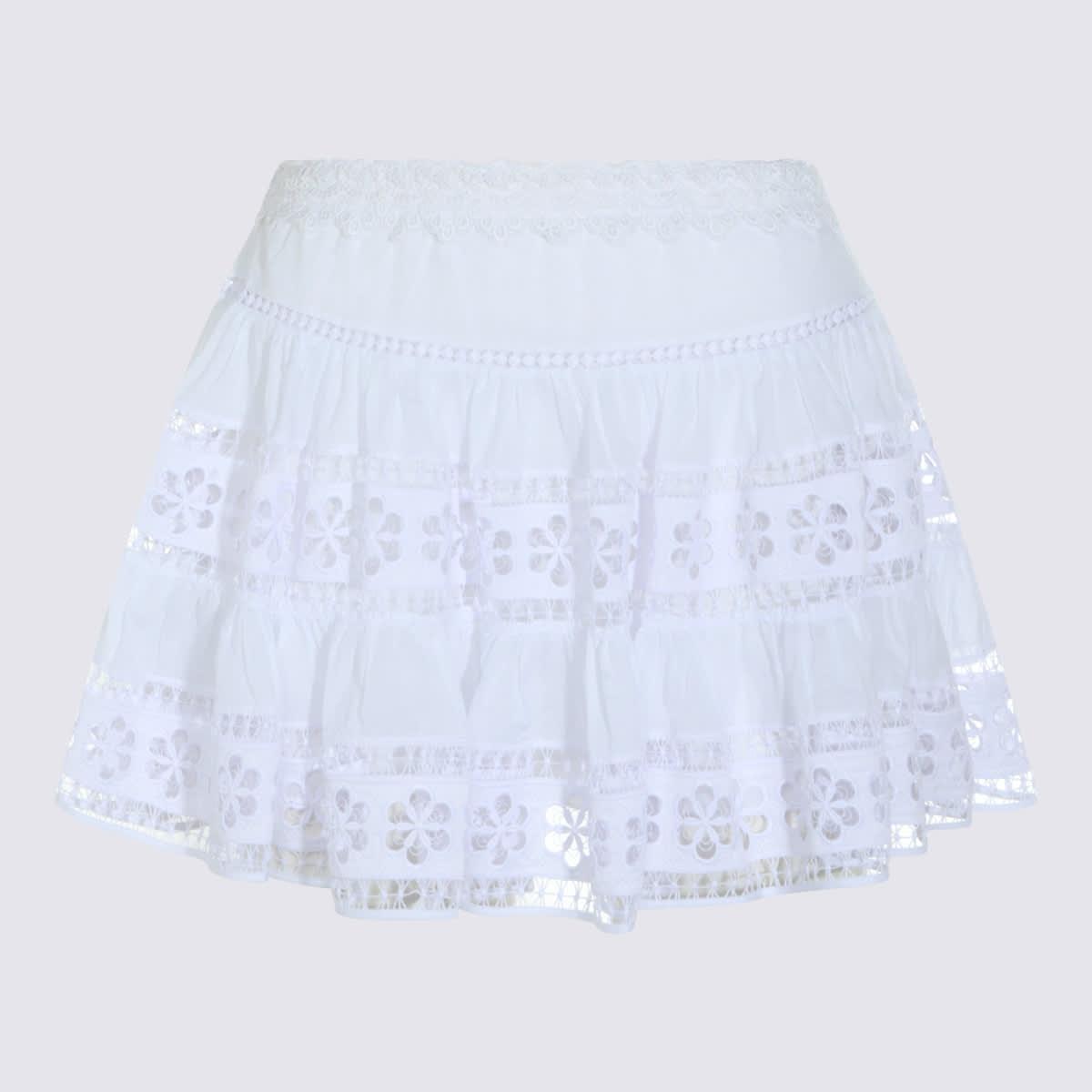 charo ruiz white cotton skirt