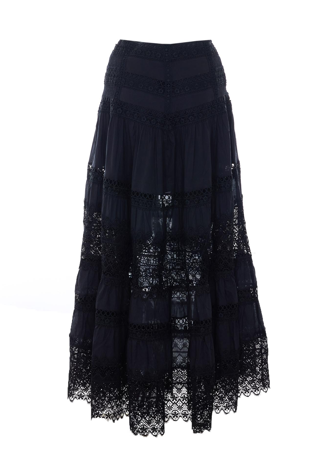 charoruiz skirts black cotton - women