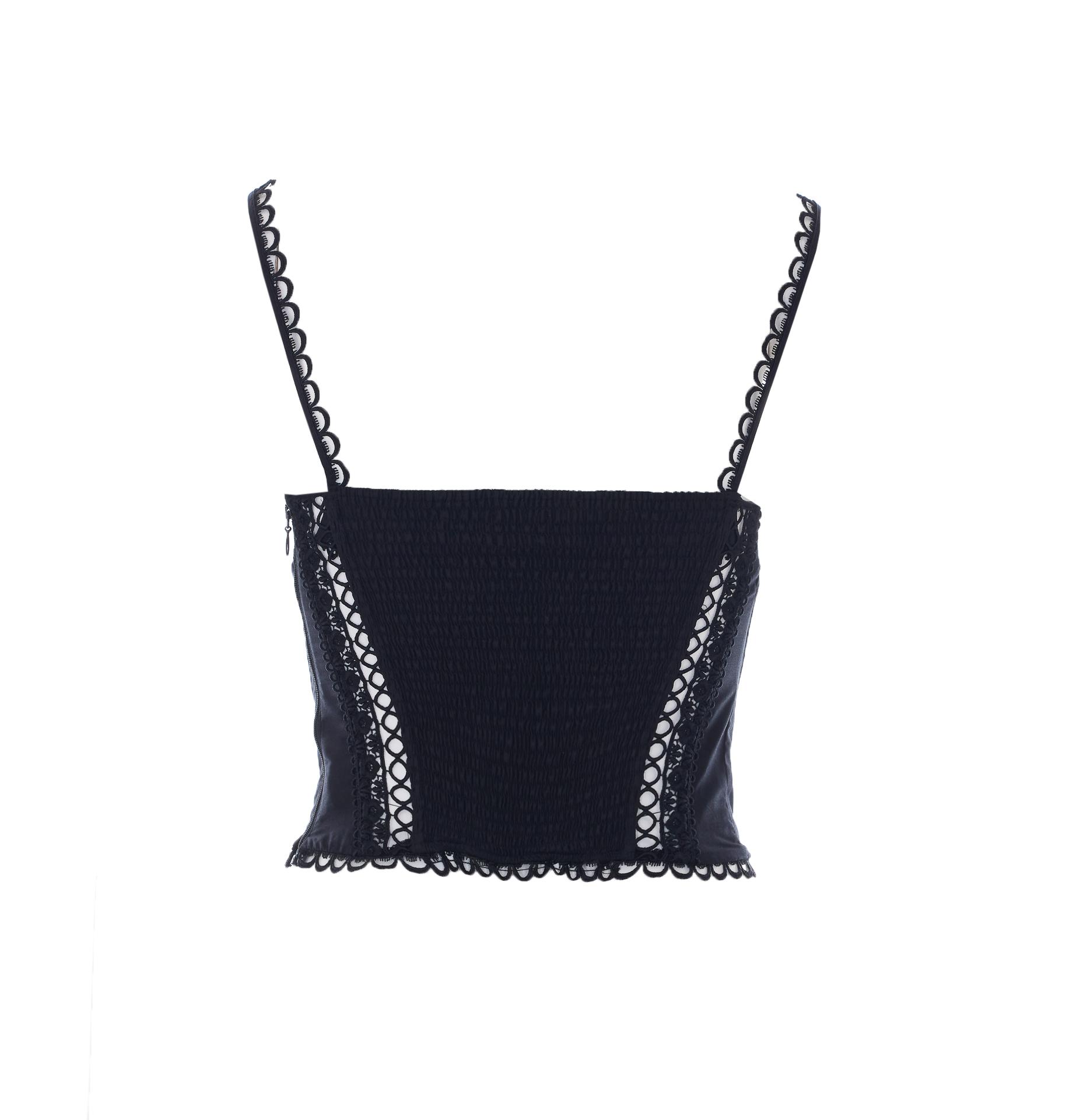 charoruiz top black cotton - women