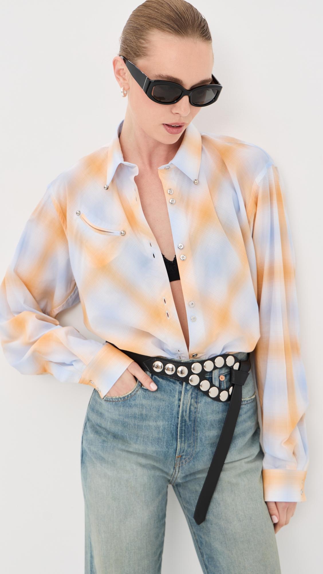 check button down shirt