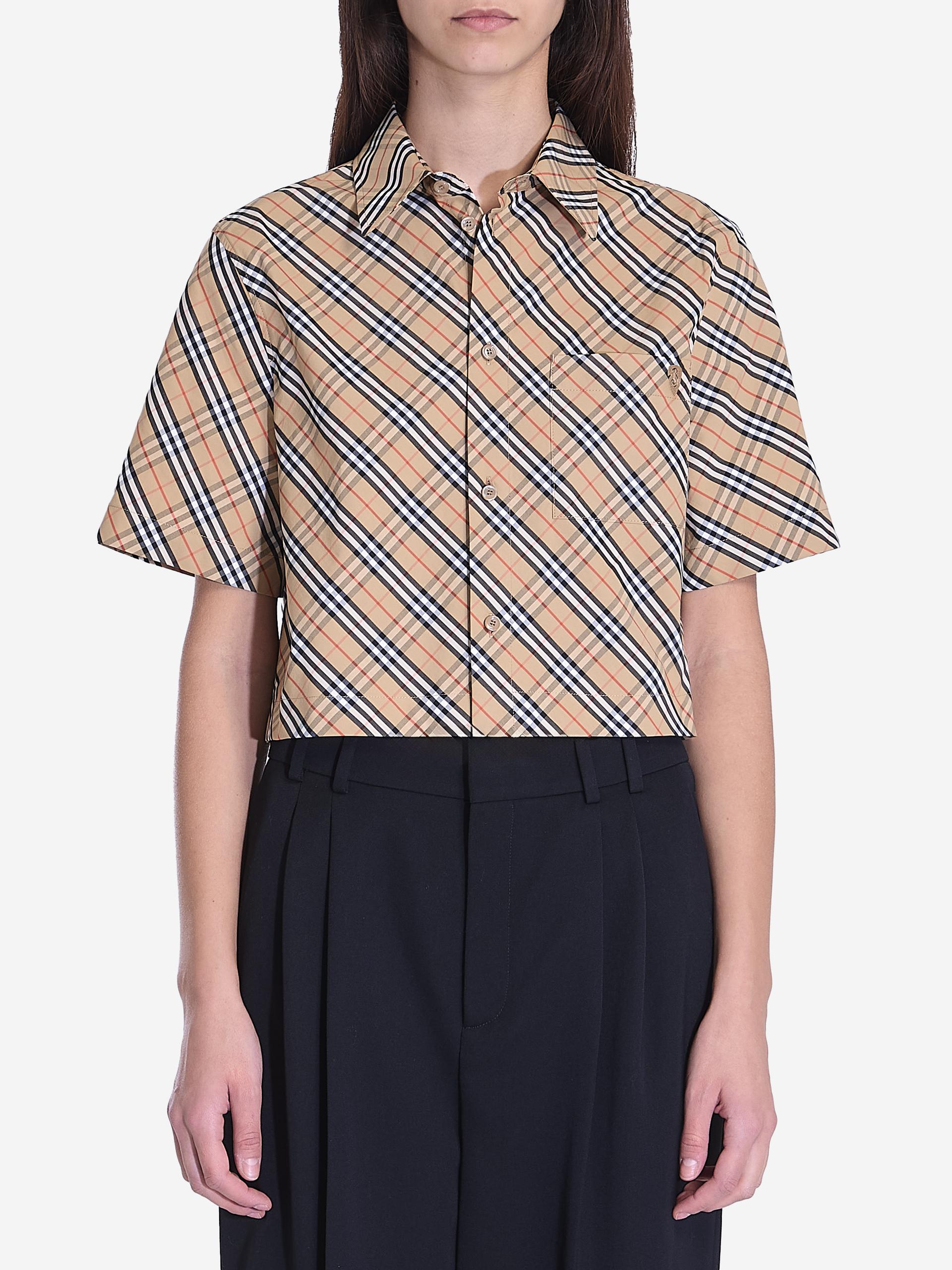 check cropped shirt