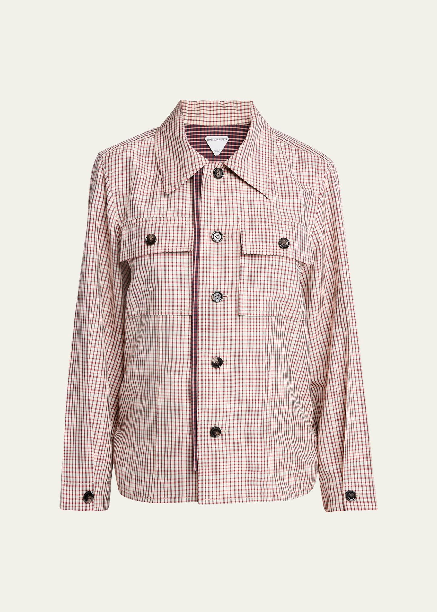 check long-sleeve button-down shirt