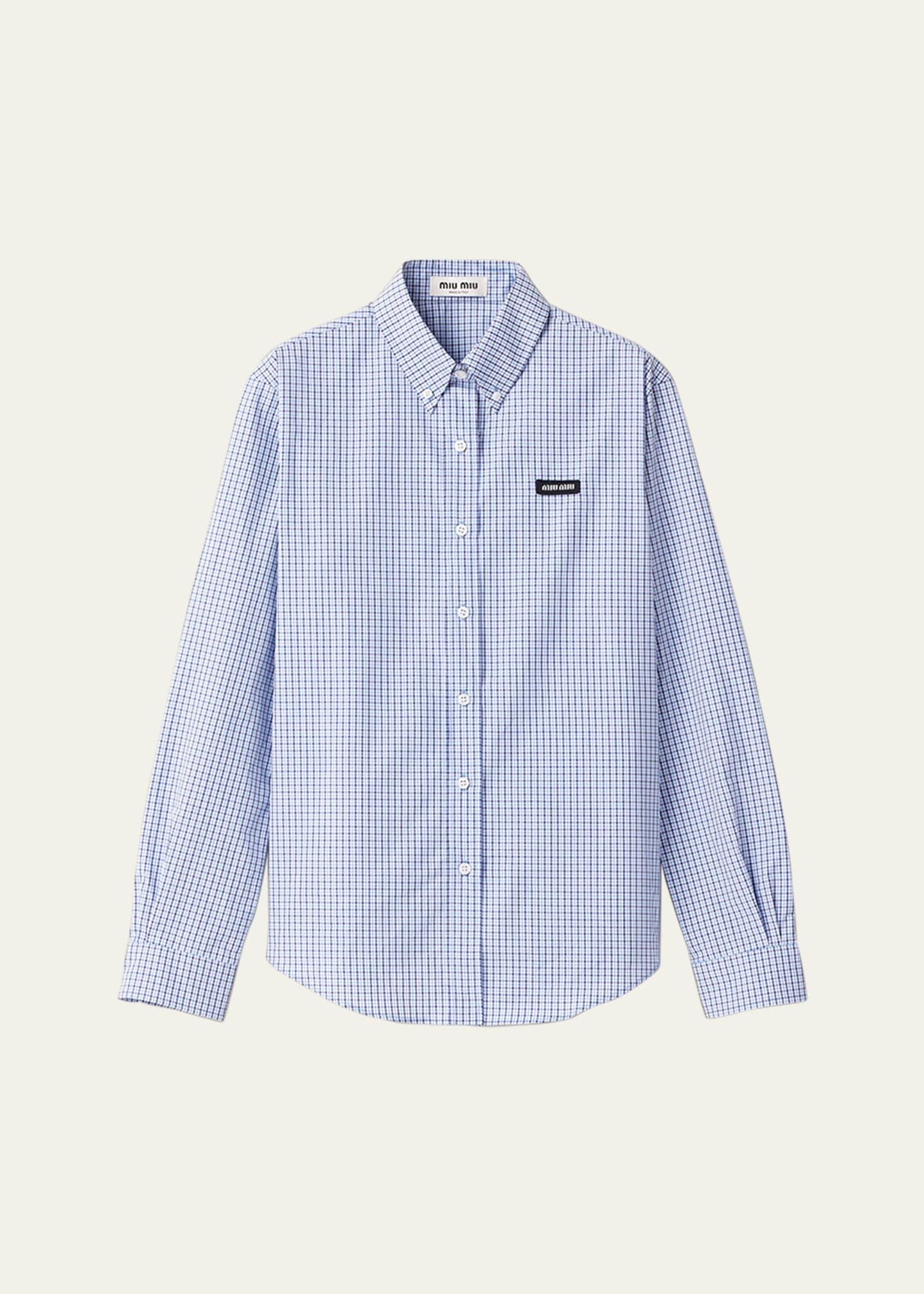 check long-sleeve button-down shirt