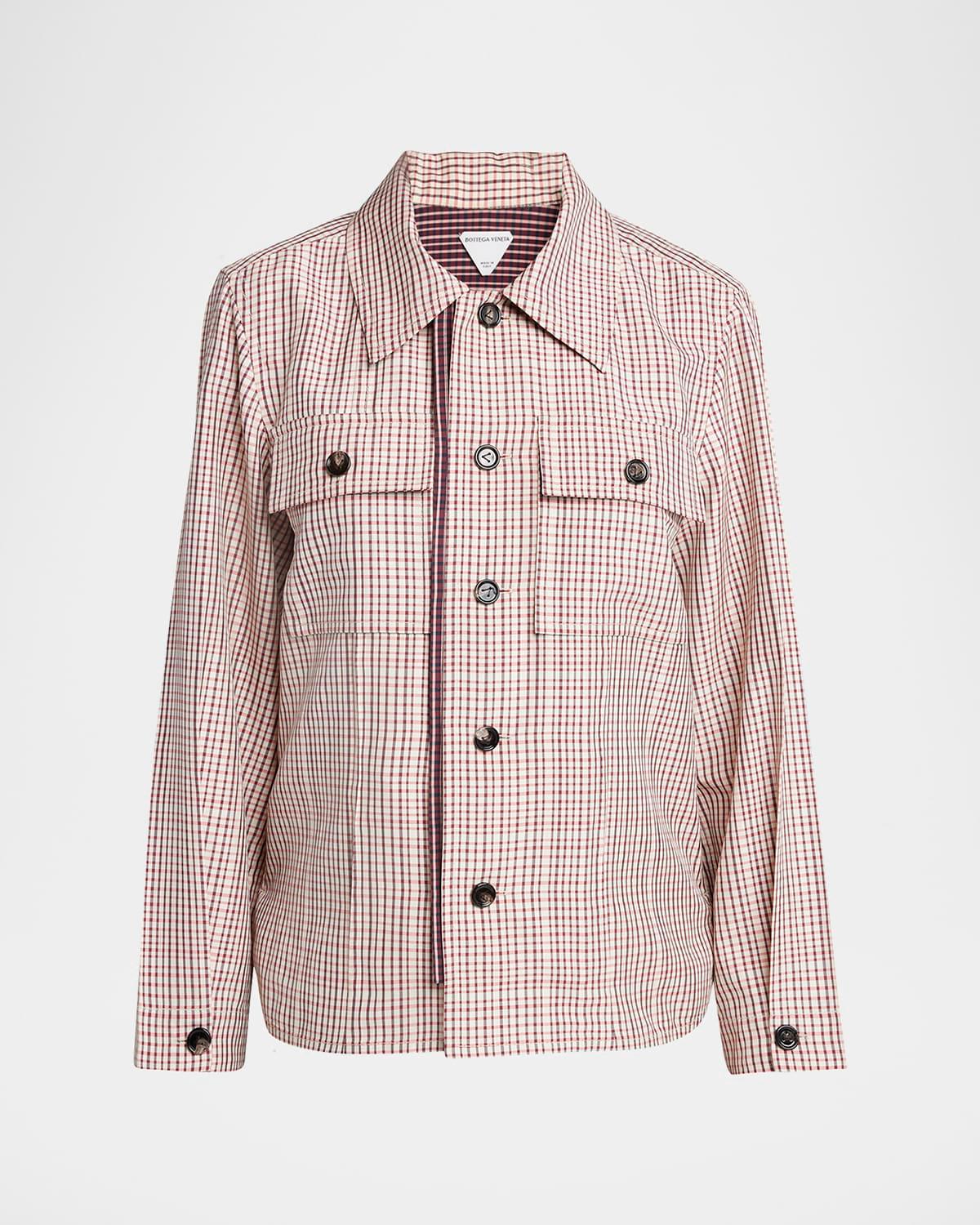 check long-sleeve button-down shirt