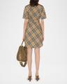 check short-sleeve belted mini shirtdress