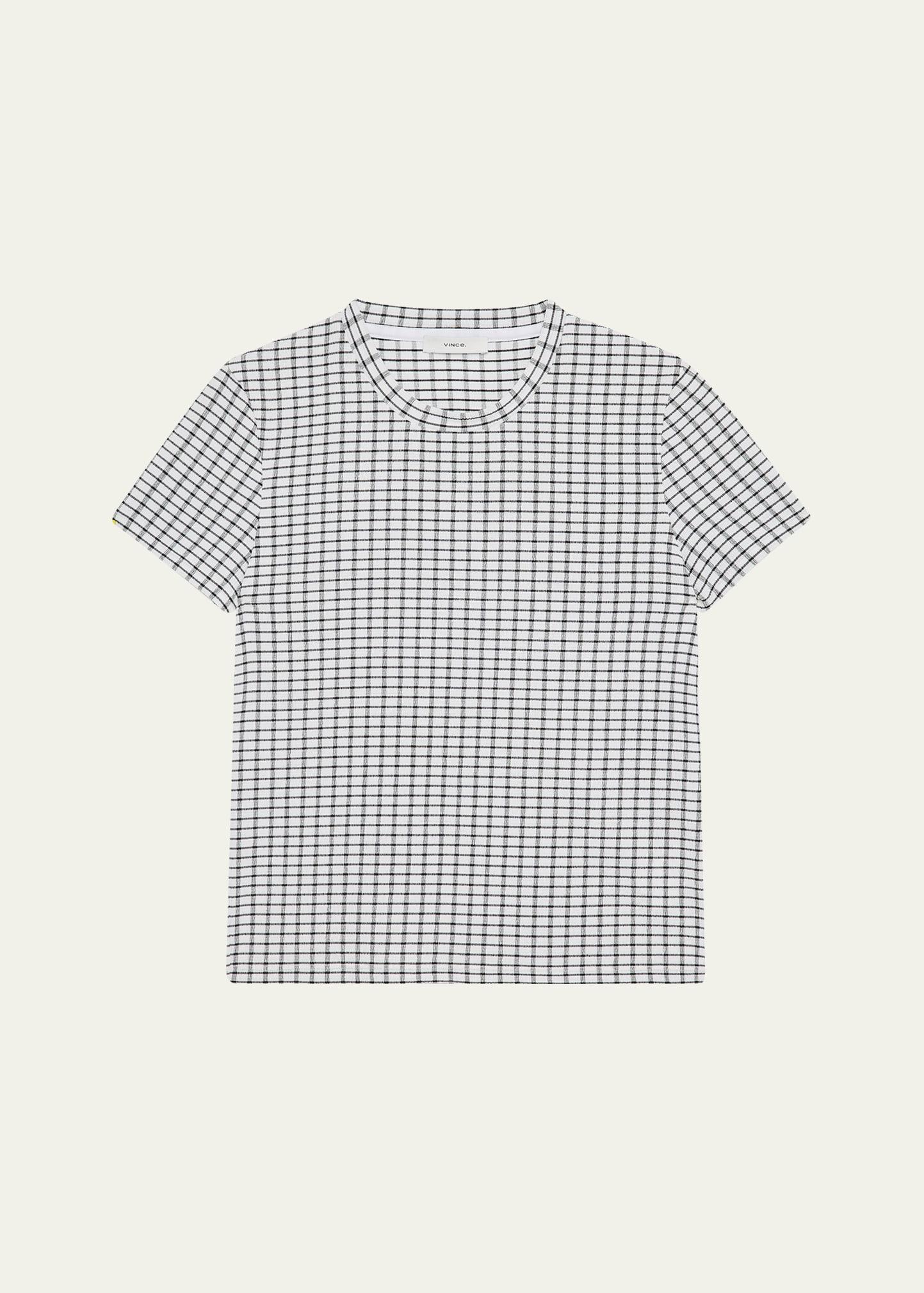 check short-sleeve crewneck top