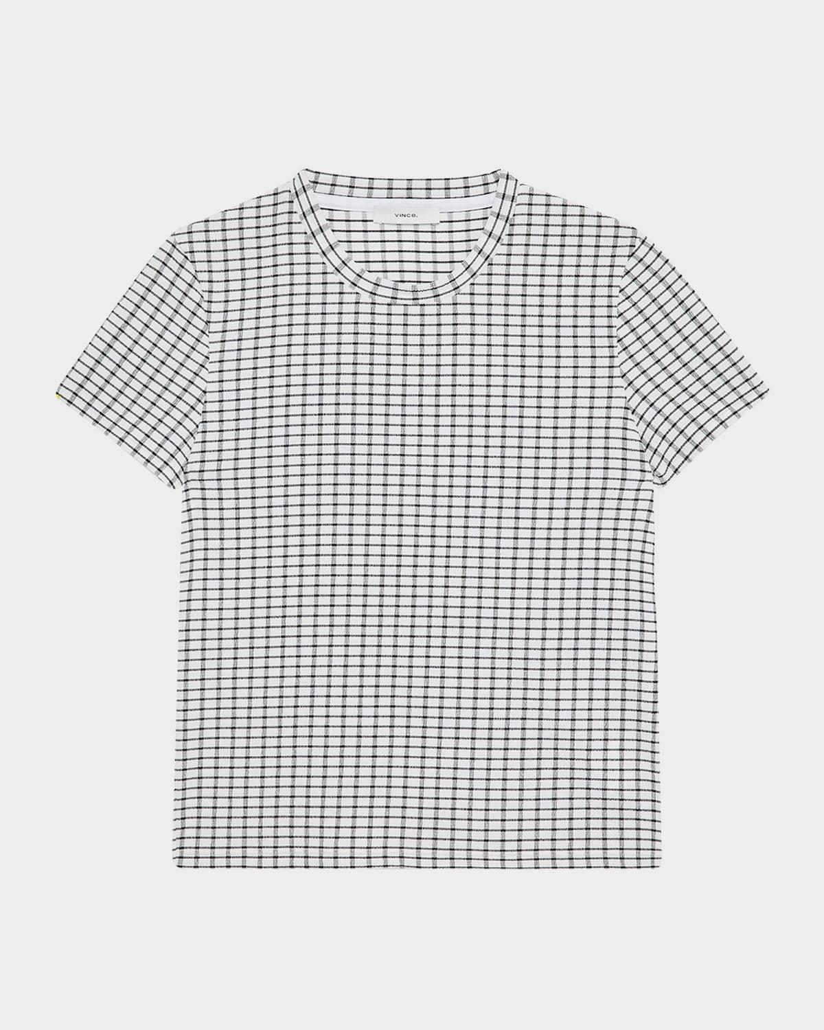 check short-sleeve crewneck top