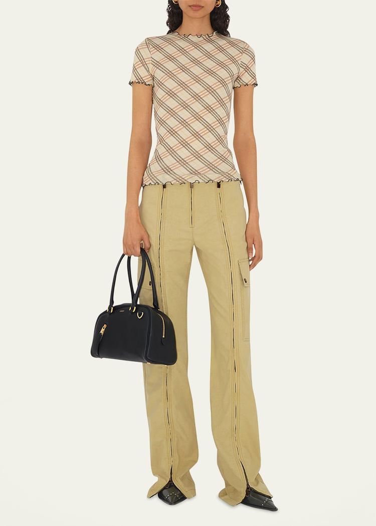 check short-sleeve fitted t-shirt