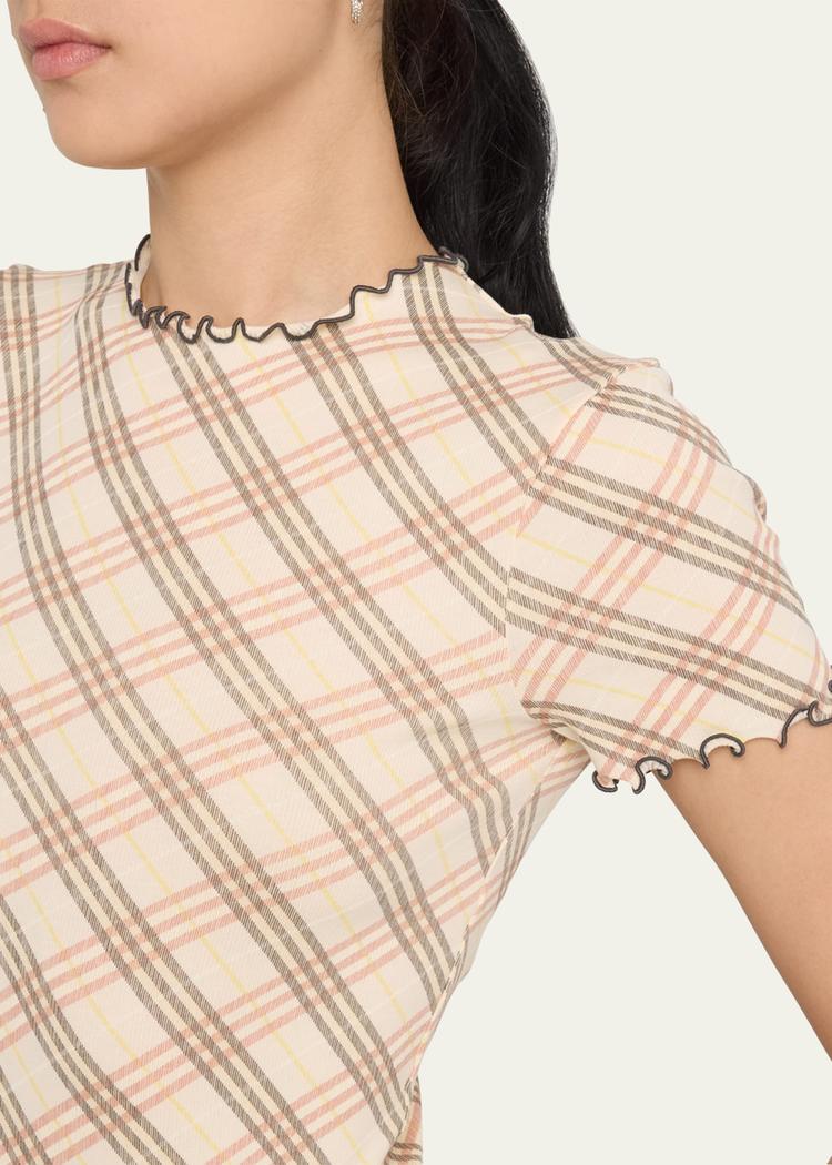 check short-sleeve fitted t-shirt