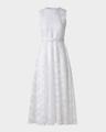 check silk organza midi dress