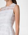 check silk organza midi dress