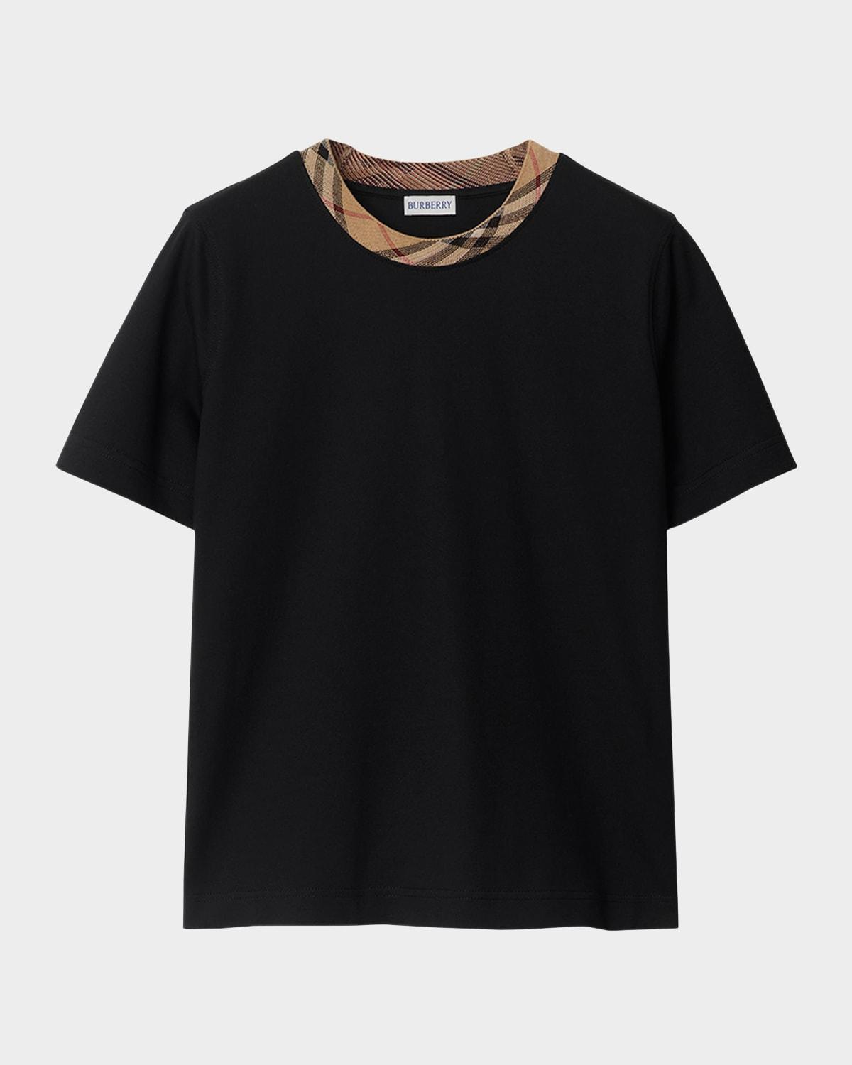 check-trim short-sleeve t-shirt