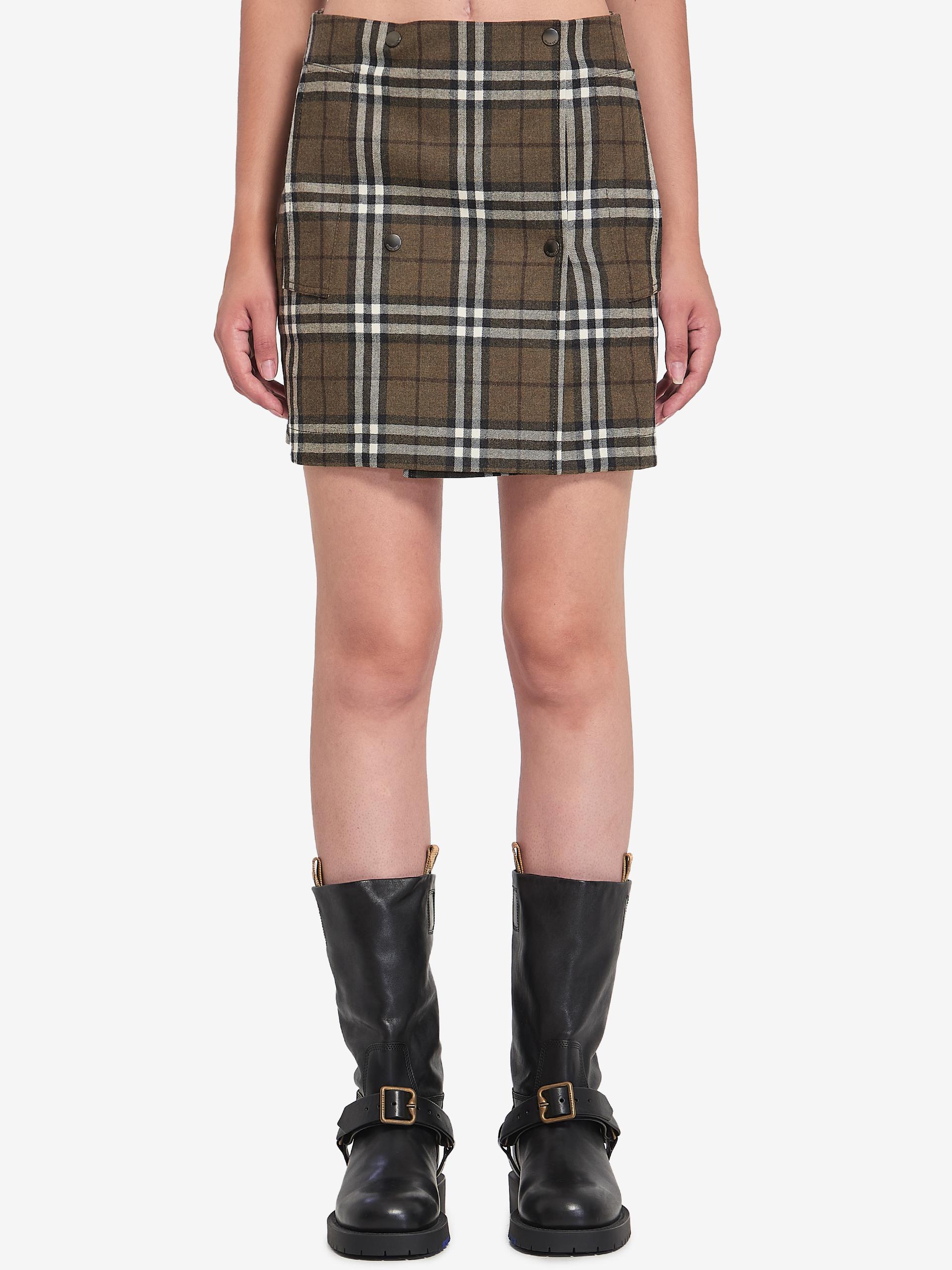 checkpattern mini skirt