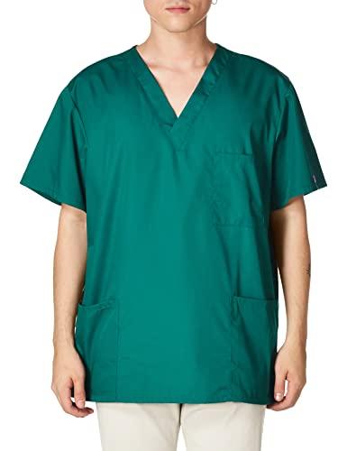 cherokee originals unisex v-neck scrubs shirt, hunter, medium