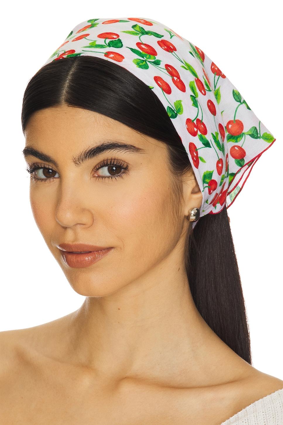 cherry and polka dot scarf set