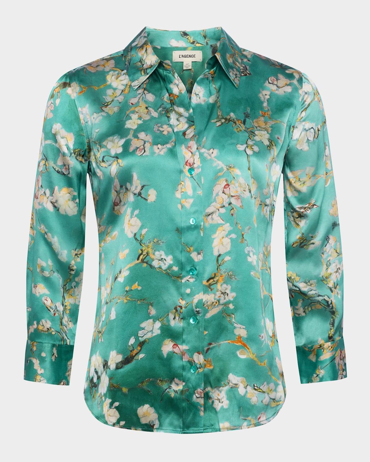 cherry blossom dani silk blouse