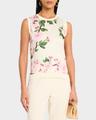 cherry blossom silk insert tank top