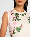 cherry blossom silk insert tank top