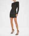 cherry sequined long-sleeve mini dress