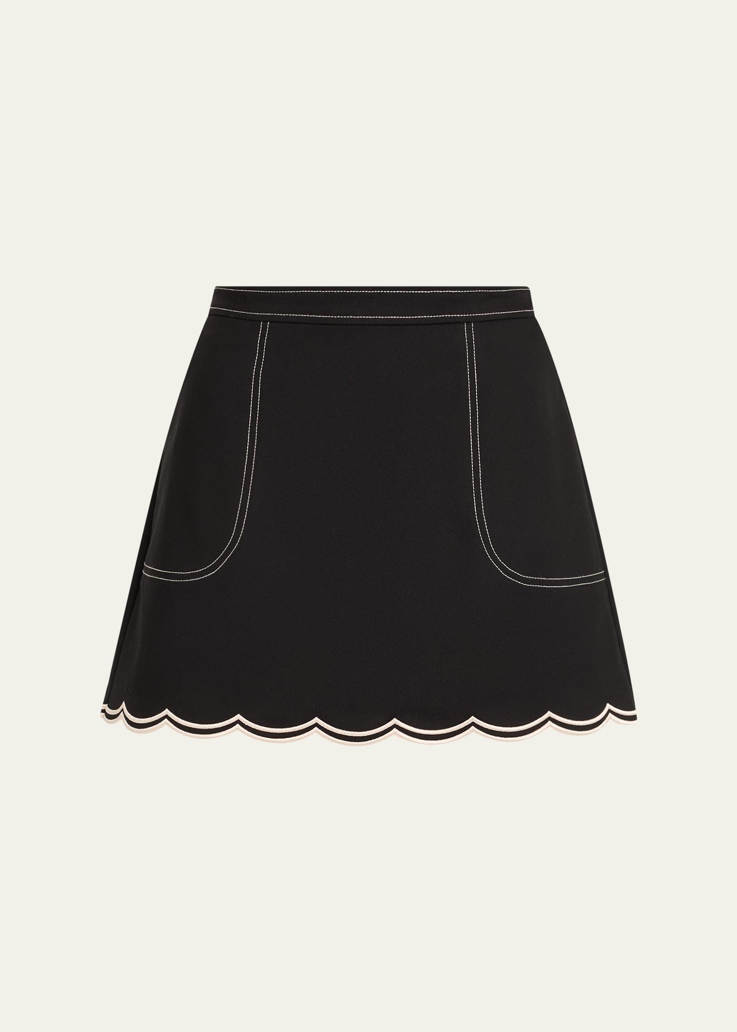 cheryl scallop-hem mini skirt