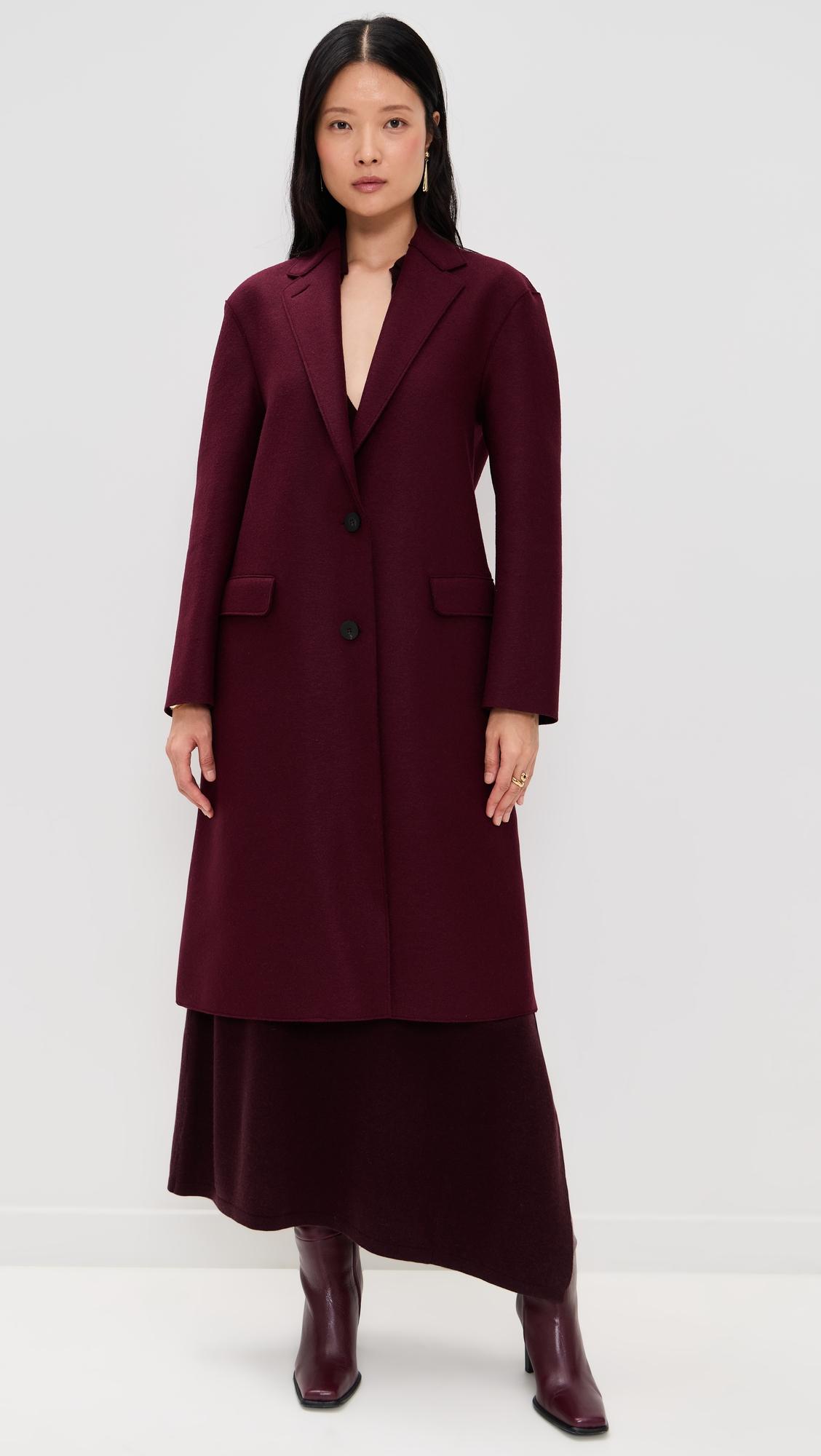 chester coat pressed wool coat