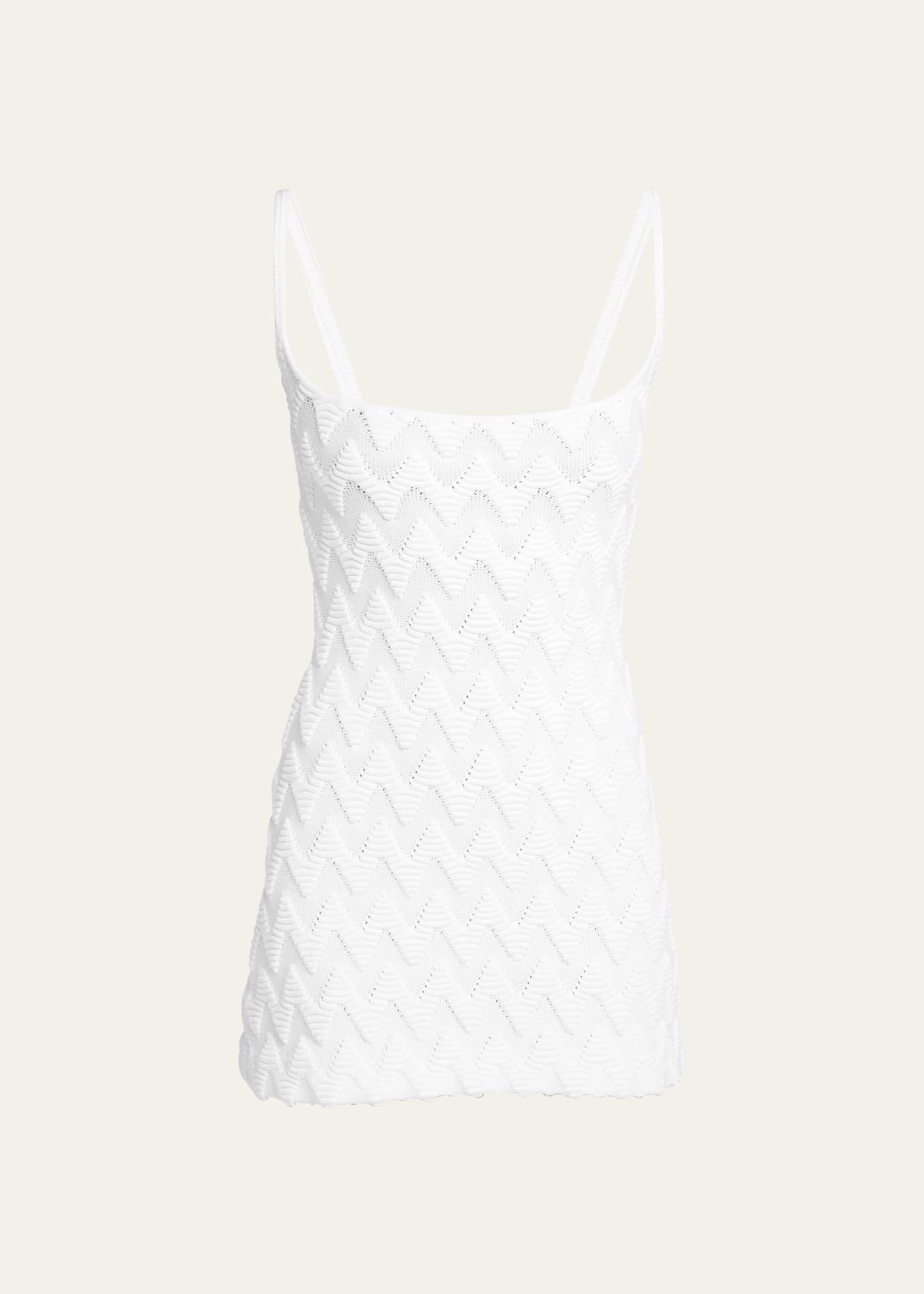 chevron knit sleeveless mini dress