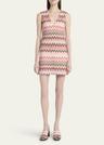 chevron sleeveless mini shift dress