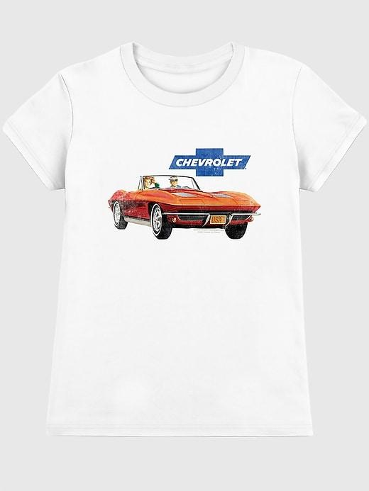 chevy corvette vintage graphic t-shirt for women