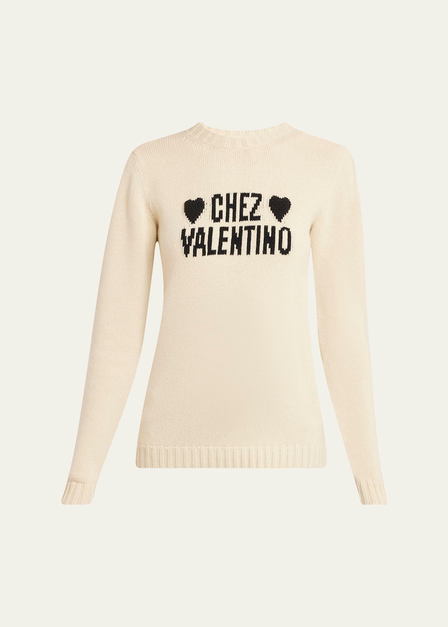 chez valentino beaded wool sweater