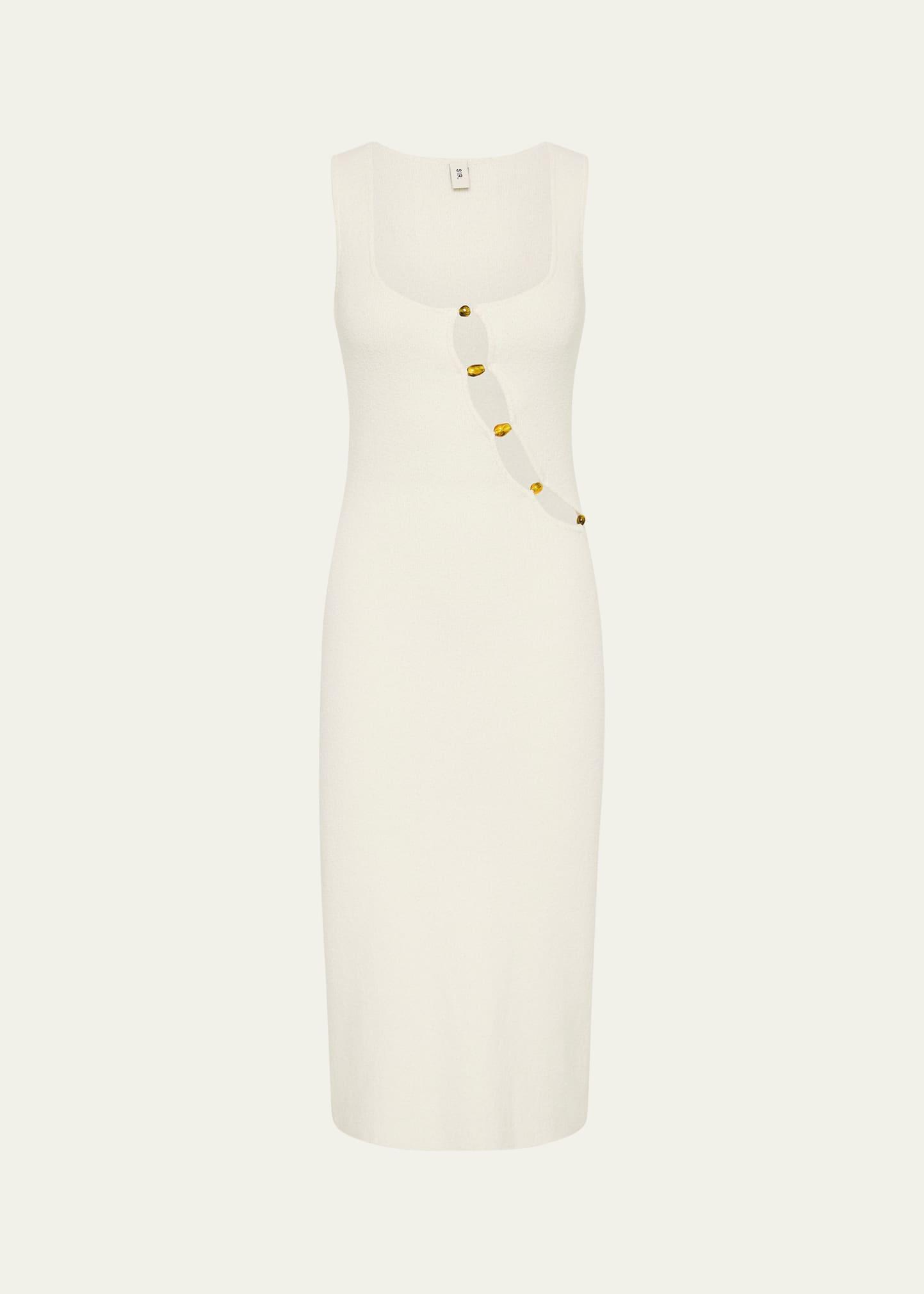 chiara beaded knit midi dress