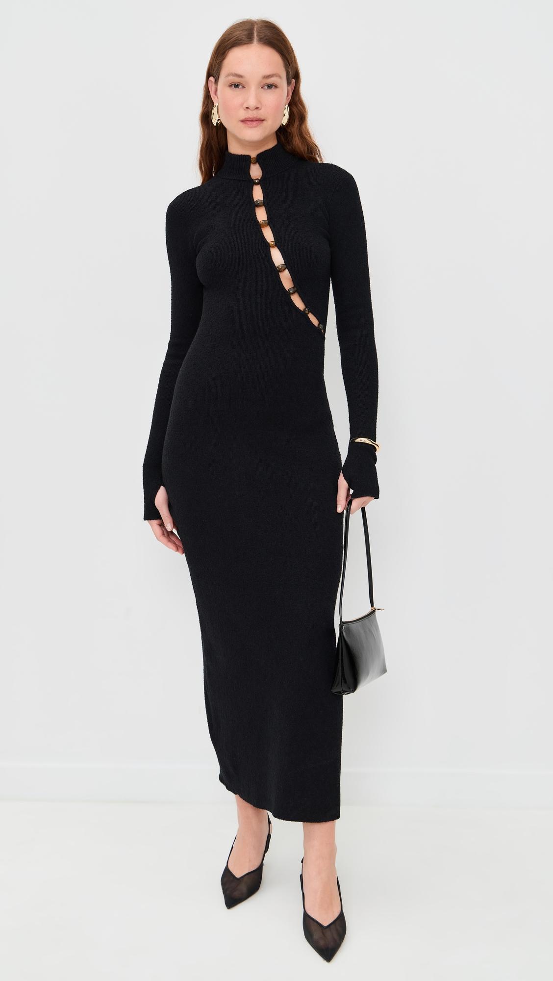 chiara beaded long sleeve dress