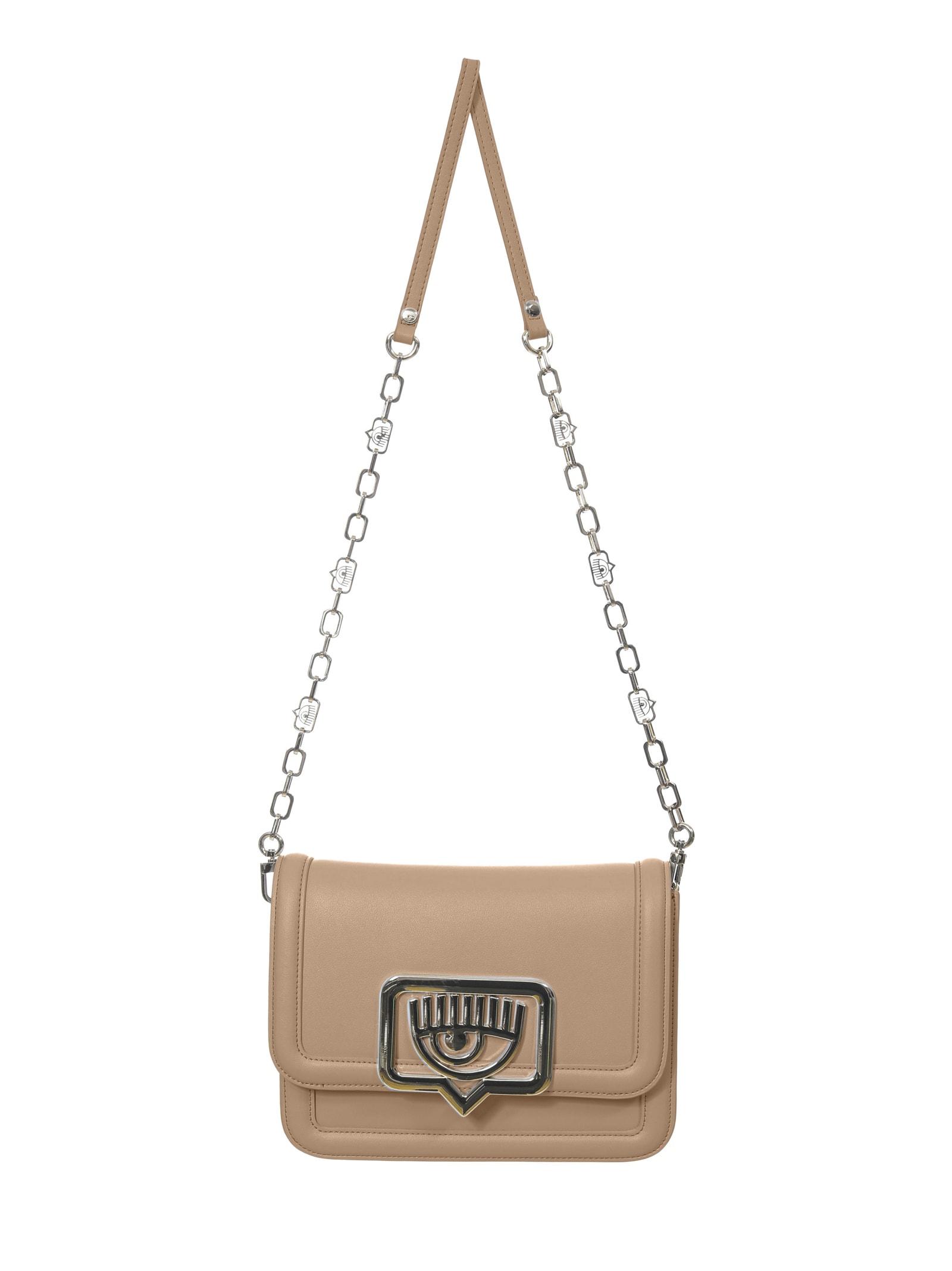 chiara ferragni brown shoulder bag