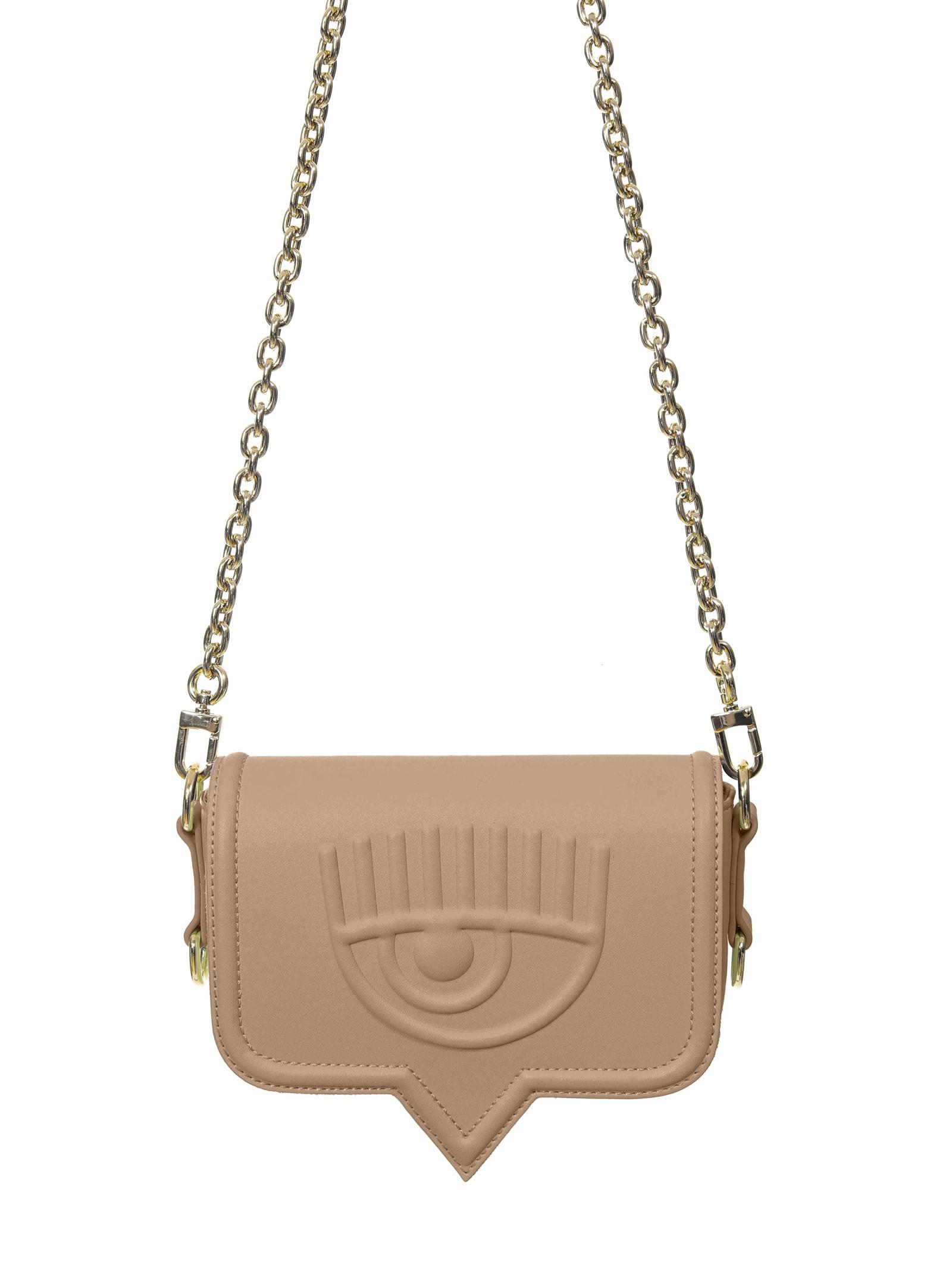 chiara ferragni brown shoulder bag